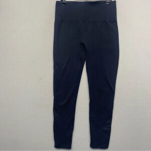 Spanx Cropped Essential Leggings Steel Gray M Active Athleisure